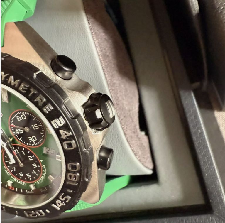 1 QUARTZ Chronograph GREEN 43 Mens Watch