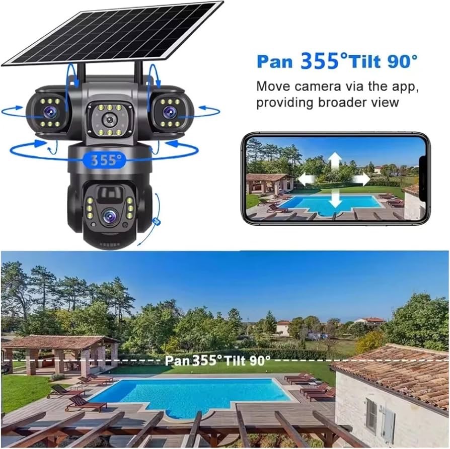 4G Triple lense camera with Solar
