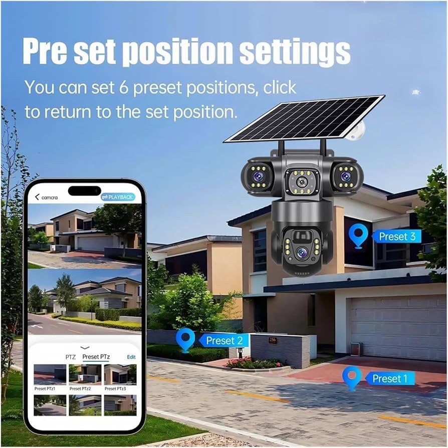 4G V380 security camera with Solar