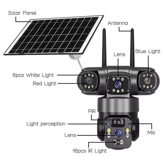 V380 Pro 3 Lens 3 Views Wireless Cctv Camera 4G Security Camera