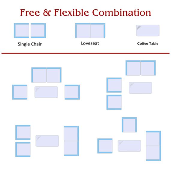 Costway 4PCS Patio Rattan Furniture Set Sofa Table W/Storage Shelf And Cushion