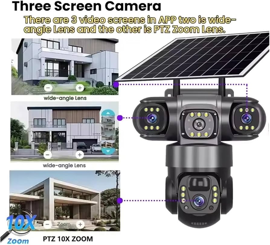 4G V380 security solar camera