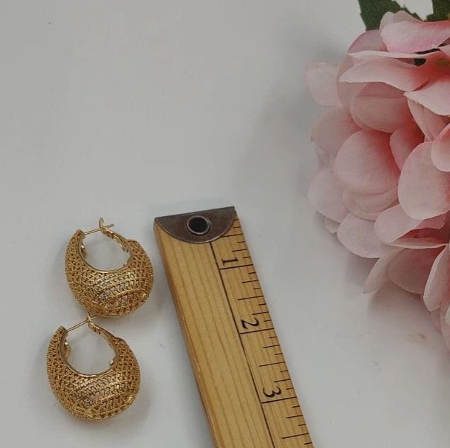 18k gold plated copper earrings