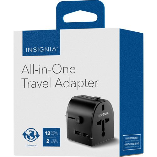 Insignia All-In-One Travel Adapter - Black