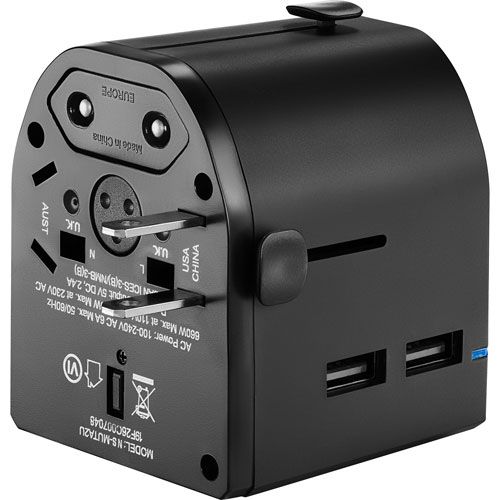 Insignia All-In-One Travel Adapter - Black